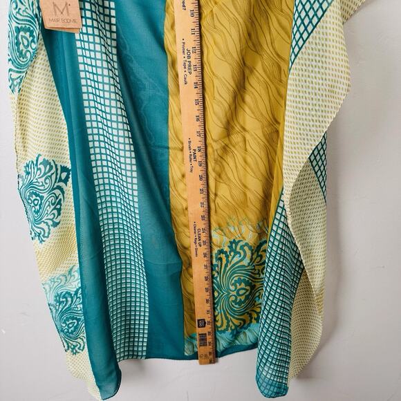 Matr Boomie Blue And Yellow Patterned Scarf Women’s One Size - Picture 4 of 5